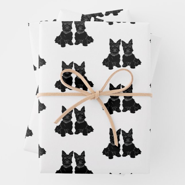 Scottish Terriers  Wrapping Paper Sheets (In situ)