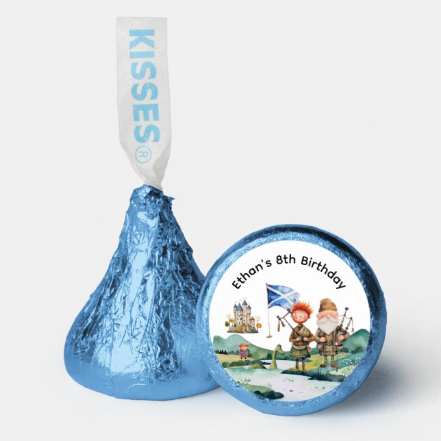 Scottish Themed Birthday Party Hershey®'s Kisses® (Front)
