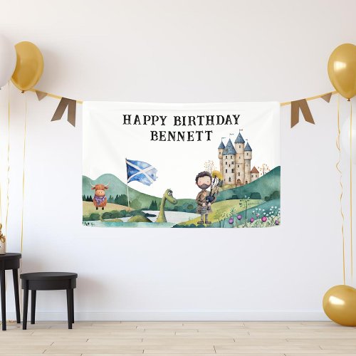 Scottish Themed Birthday Party Welcome Banner