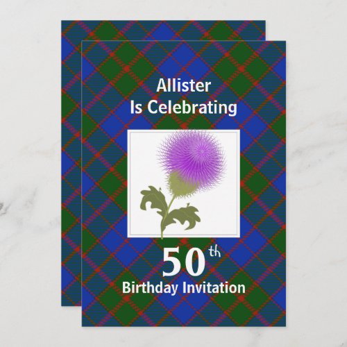 Scottish Themed Celebration Party Invitations