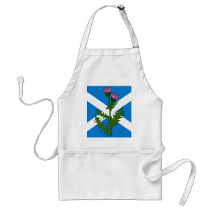 Scottish thistle adult apron