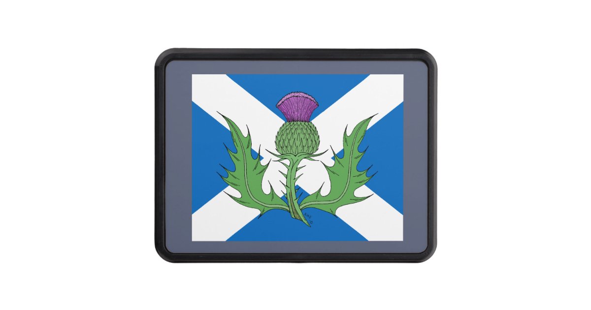 Scottish Thistle and Saltire Hitch Cover Zazzle