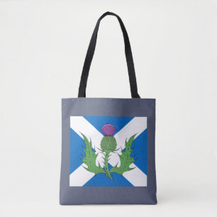 Scottish Thistle and Saltire Tote Bag