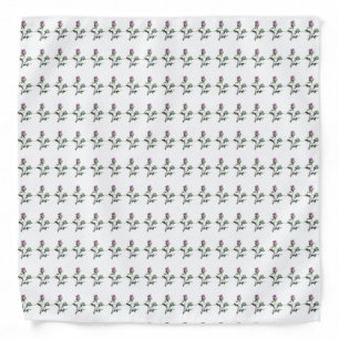 Scottish Thistle Art Pattern Bandana