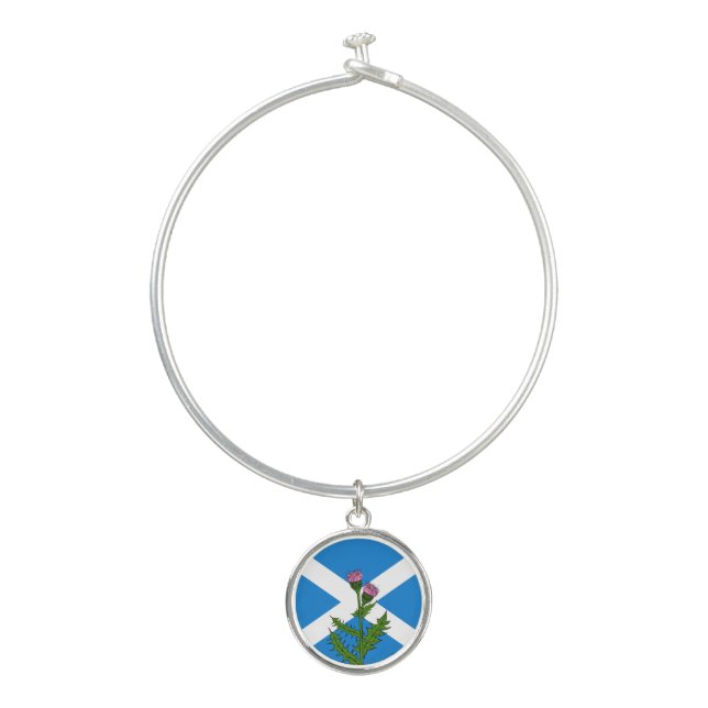 Scottish thistle bangle bracelet (Front)