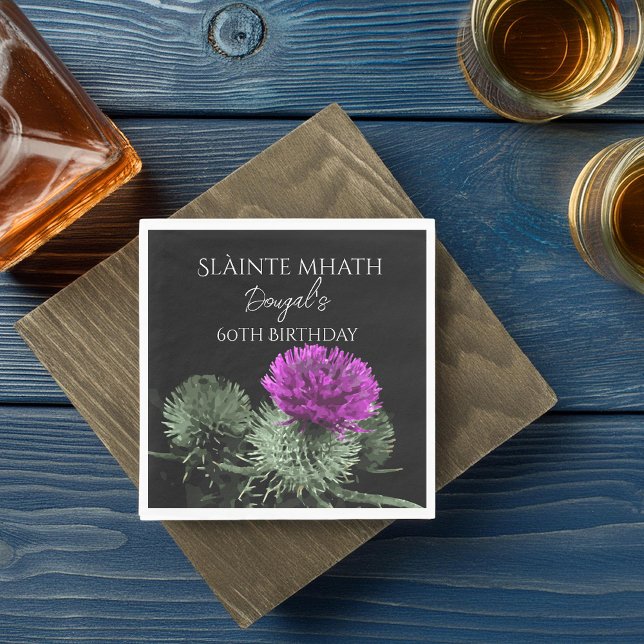 Scottish Thistle Birthday Napkins (Creator Uploaded)