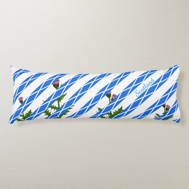 Scottish thistle body pillow (Front)