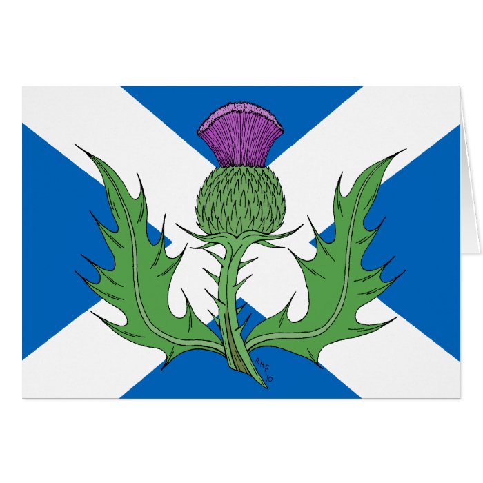 Scottish Thistle Card