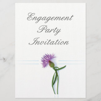 Scottish Thistle, Celtic Engagement Party Invitation