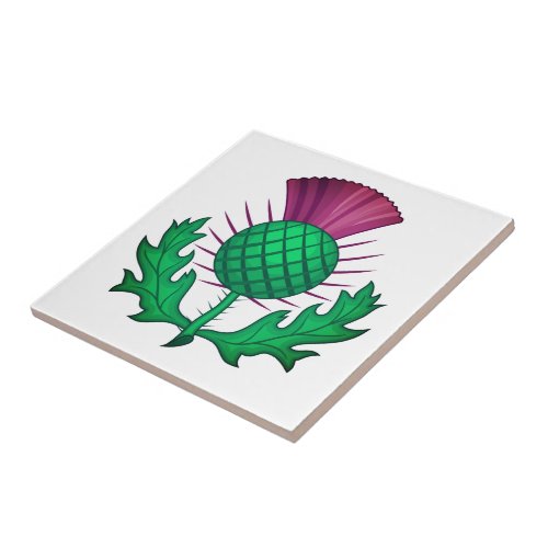 Scottish Thistle Ceramic Tile