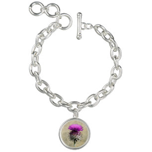 Scottish Thistle Charm Bracelet