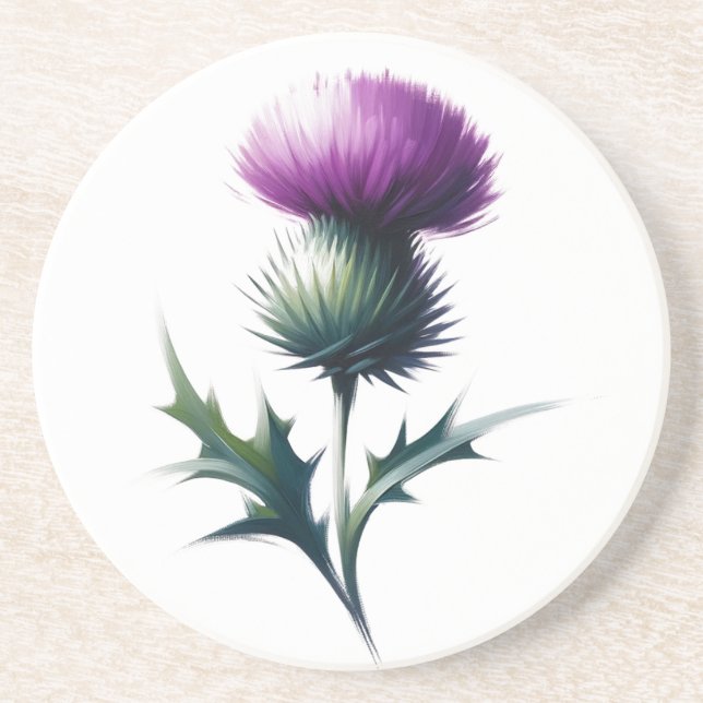 Scottish Thistle Coaster (Front)
