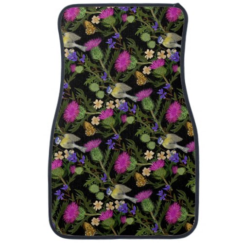 Scottish Thistle Cottagecore Pattern Car Floor Mat