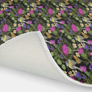 Scottish Thistle Cottagecore Pattern Outdoor Rug