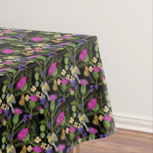 Scottish Thistle Cottagecore Pattern Tablecloth
