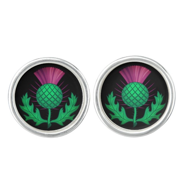 Scottish Thistle Cufflinks (Front)