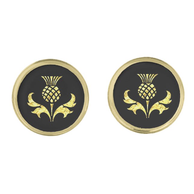 Scottish Thistle Cufflinks (Front)