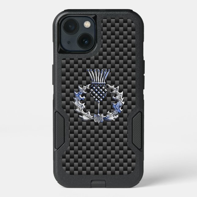 Scottish Thistle Decor on a Otterbox iPhone Case (Back)