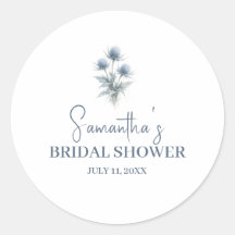 Scottish Thistle Dusty Blue Floral Bridal Shower