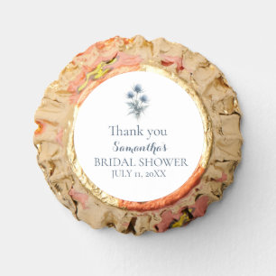 Scottish Thistle Dusty Blue Floral Bridal Shower Reese's Peanut Butter Cups