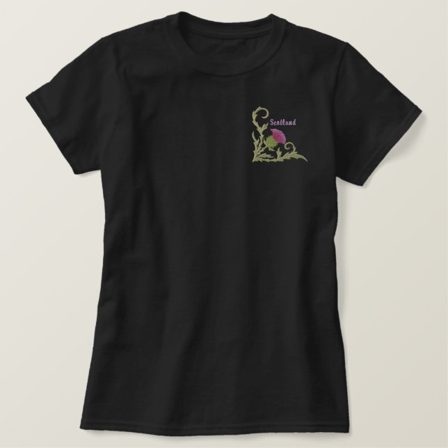 Scottish Thistle Embroidered Shirt (Design Front)