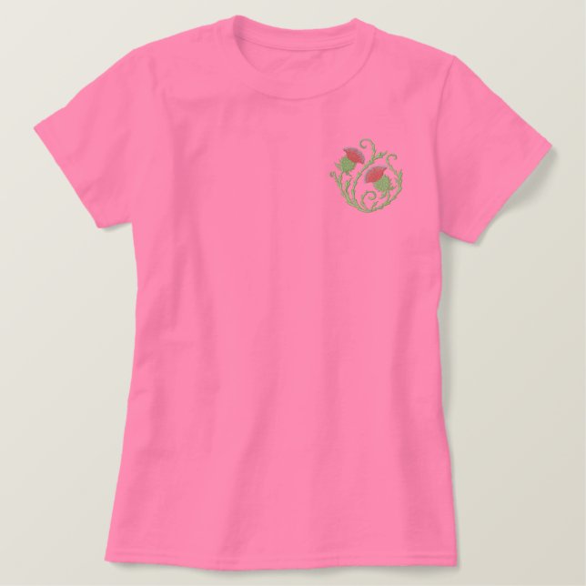 Scottish Thistle Embroidered Shirt (Design Front)