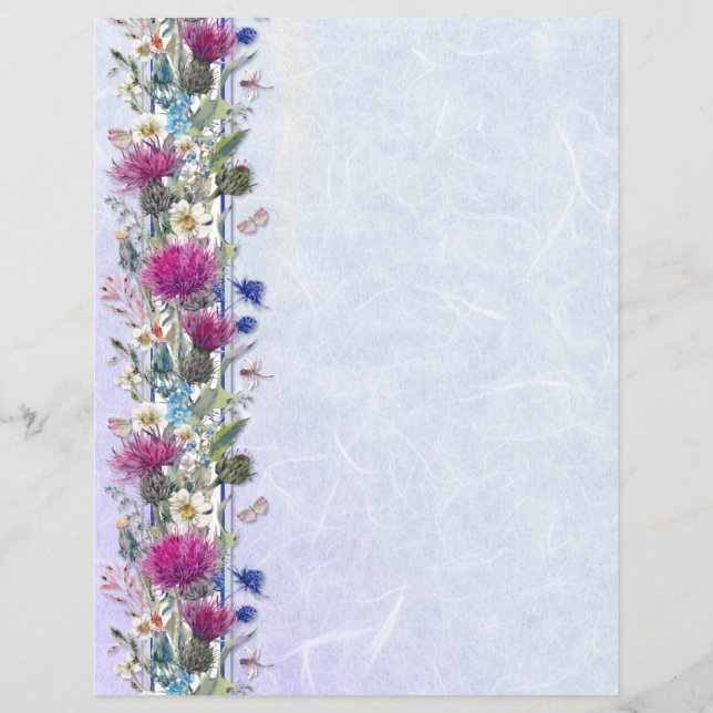 Scottish Thistle Floral Wedding Stationery (Front)