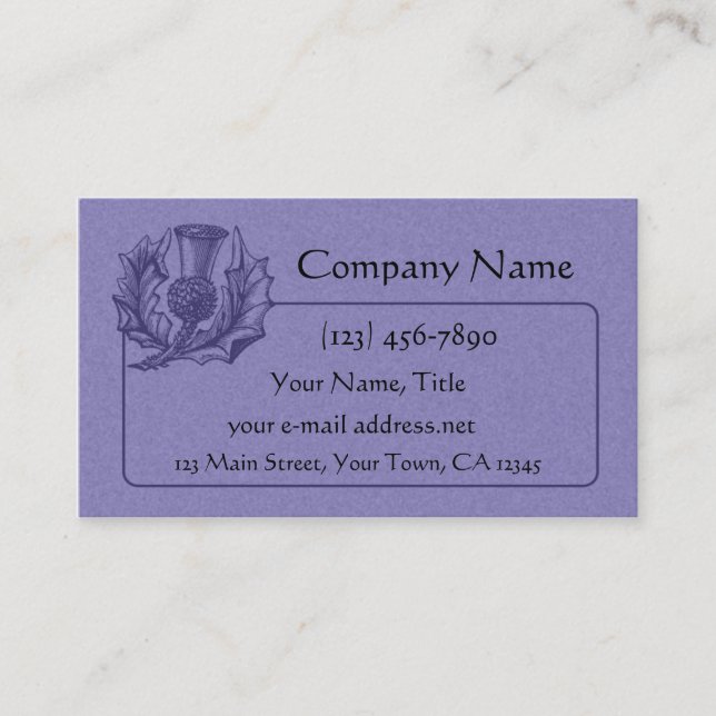 Scottish Thistle Graphic Business Card (Front)