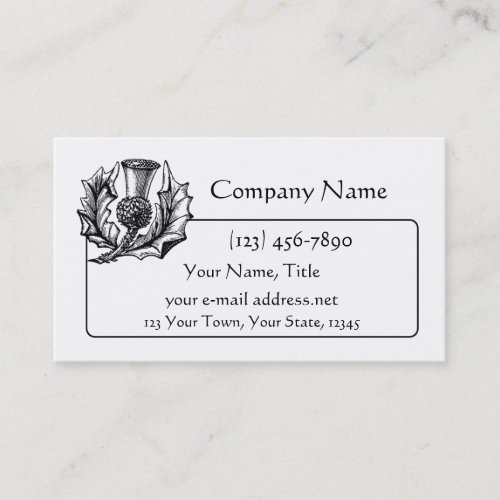 Scottish Thistle Graphic Business Card