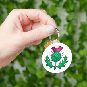 Scottish Thistle Keychain