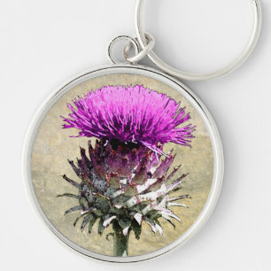 Scottish Thistle Keychain