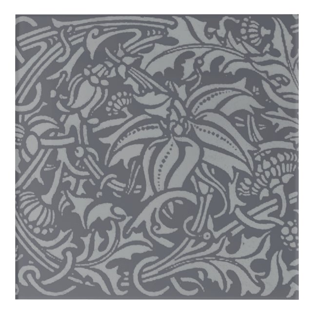 Scottish Thistle Knot William Morris Style Acrylic Print (Front)