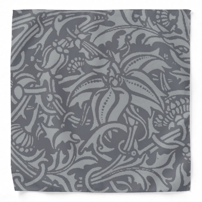 Scottish Thistle Knot William Morris Style Bandana (Front)