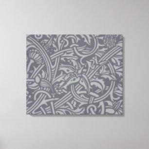 Scottish Thistle Knot William Morris Style Canvas Print