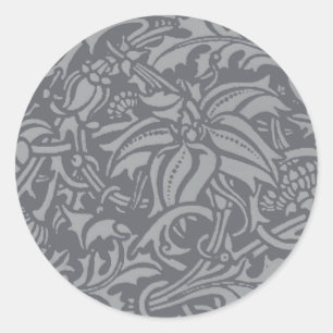 Scottish Thistle Knot William Morris Style Classic Round Sticker