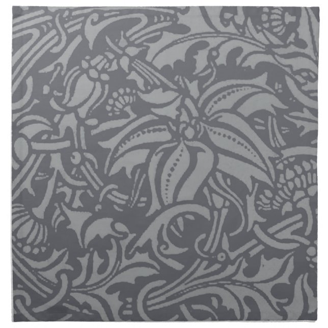 Scottish Thistle Knot William Morris Style Cloth Napkin (Front)
