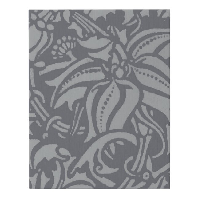 Scottish Thistle Knot William Morris Style Faux Canvas Print (Front)