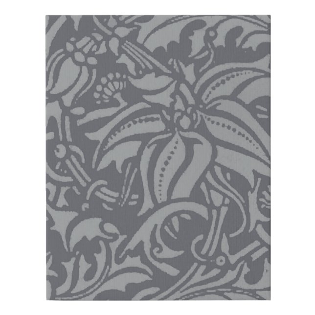 Scottish Thistle Knot William Morris Style Faux Canvas Print (Front)