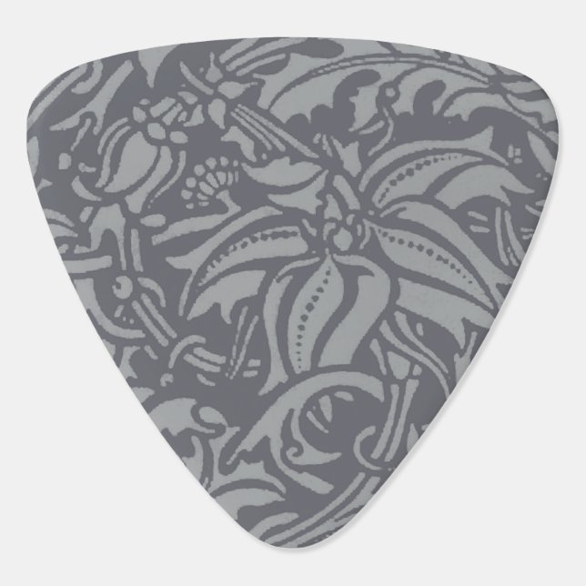 Scottish Thistle Knot William Morris Style Guitar Pick (Back)