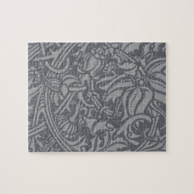 Scottish Thistle Knot William Morris Style Jigsaw Puzzle (Horizontal)