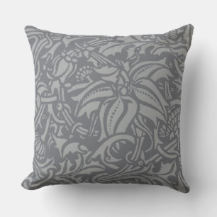Scottish Thistle Knot William Morris Style Outdoor Pillow