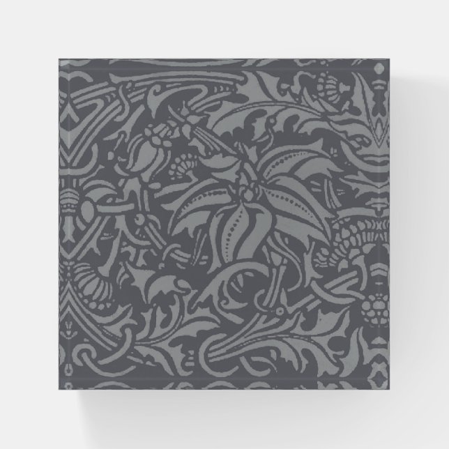 Scottish Thistle Knot William Morris Style Paperweight (Front)