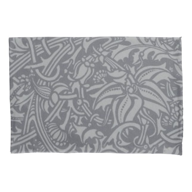 Scottish Thistle Knot William Morris Style Pillow Case (Front)