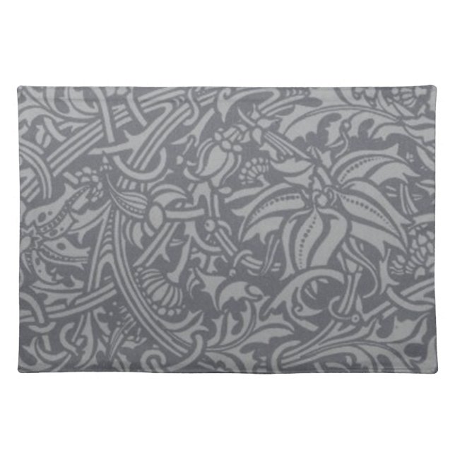 Scottish Thistle Knot William Morris Style Placemat (Front)