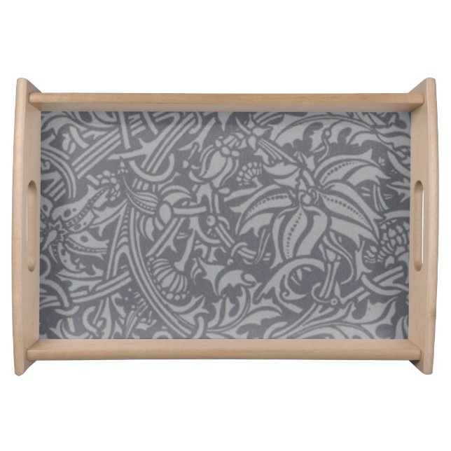 Scottish Thistle Knot William Morris Style Serving Tray (Front)