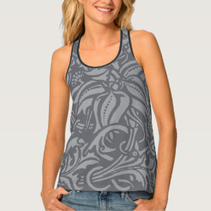 Scottish Thistle Knot William Morris Style Tank Top