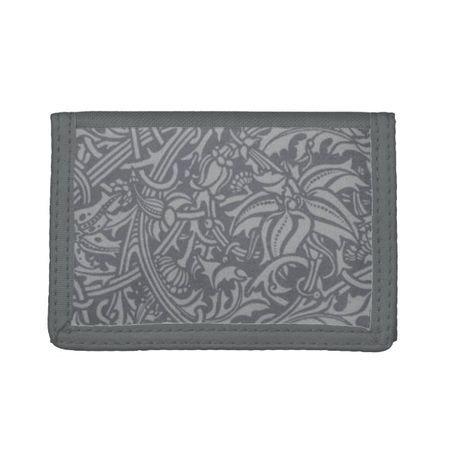 Scottish Thistle Knot William Morris Style Trifold Wallet (Front)