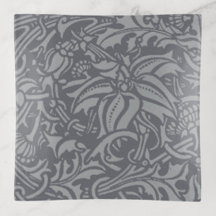 Scottish Thistle Knot William Morris Style Trinket Tray