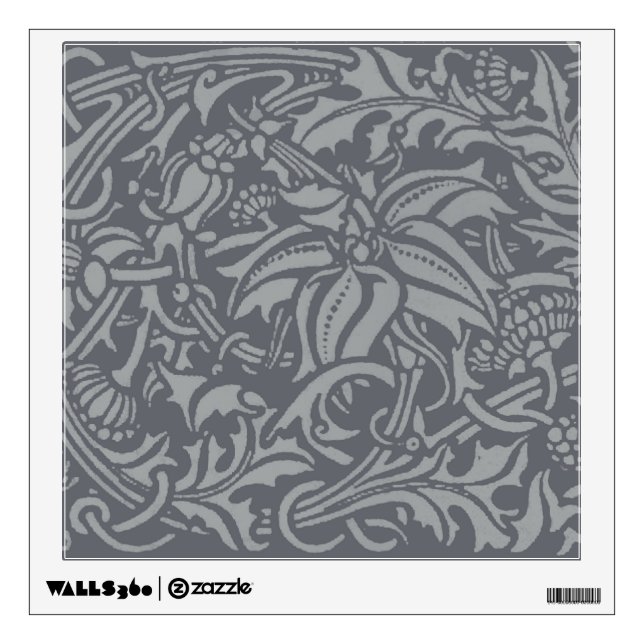 Scottish Thistle Knot William Morris Style Wall Decal (Front)