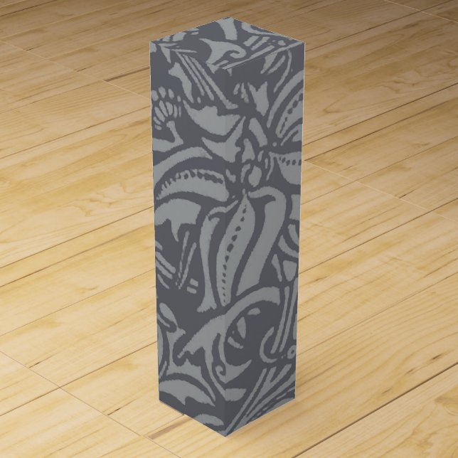 Scottish Thistle Knot William Morris Style Wine Box (Front)